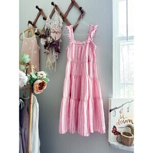 Zara Chasing Butterflies Gauzy Tiered Twirl Maxi Dress 9